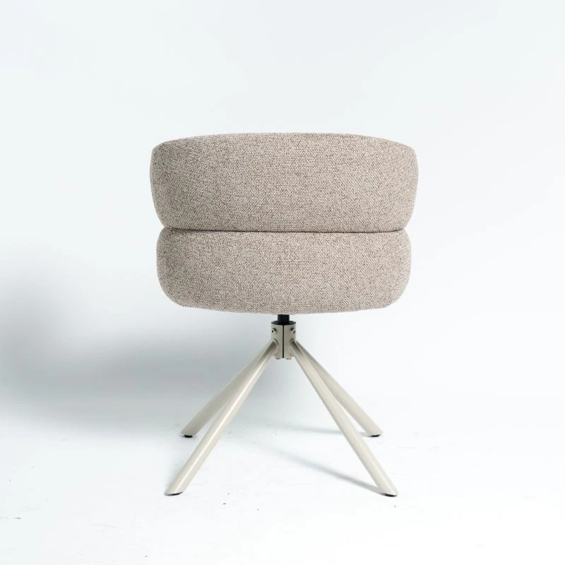 360° Bearing Swivel Auto Return Beige Fabric Desk Chair high quality