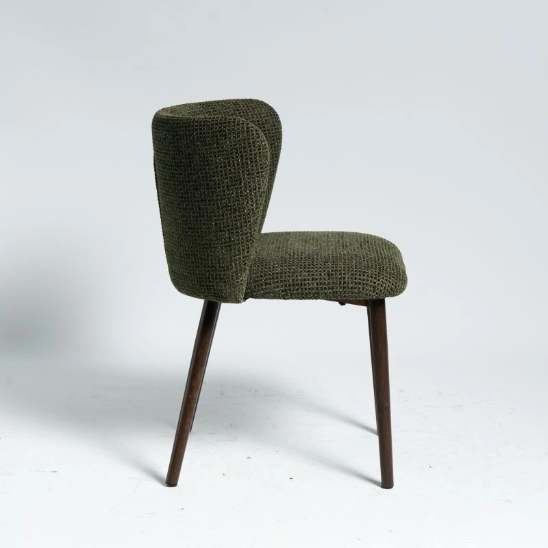 Retro Green Dining Chair With Heat Transfer Round Frame factory