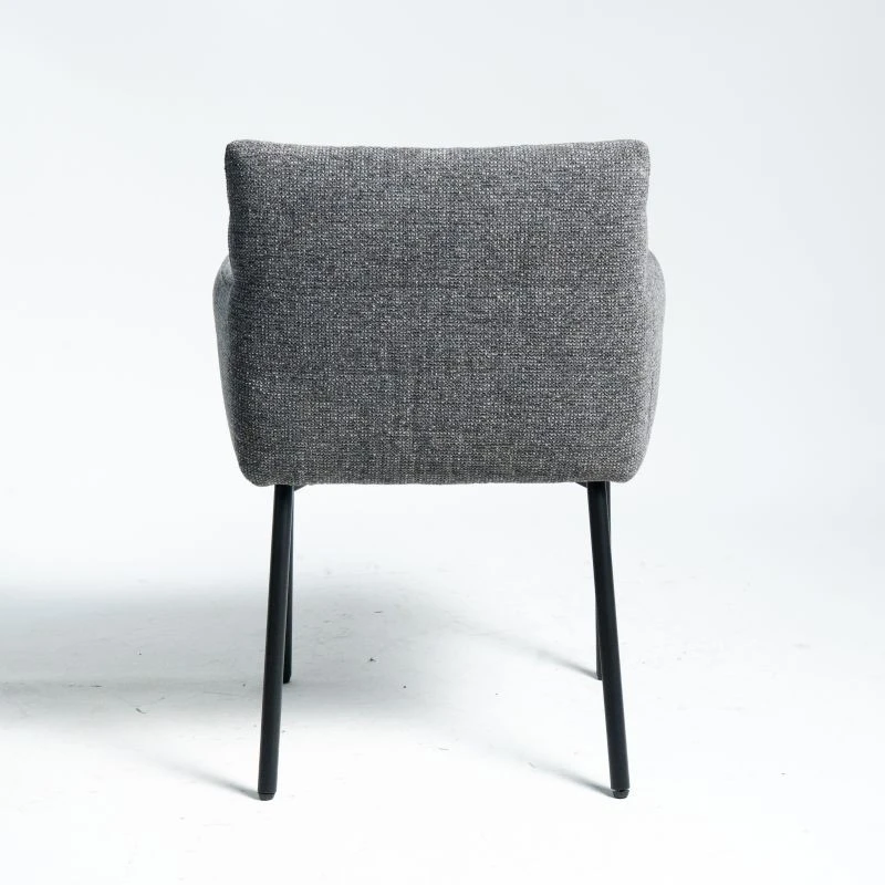 Round tube with armrest Upholstered Fabric dining chair best