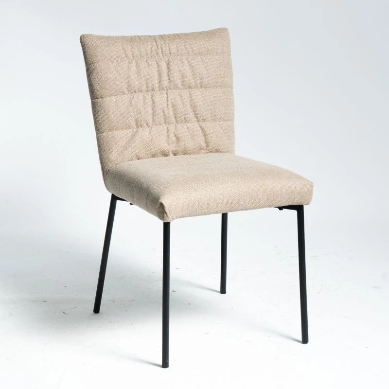Round Tube Without Armrest Upholstered Fabric Dining Chair suppliers