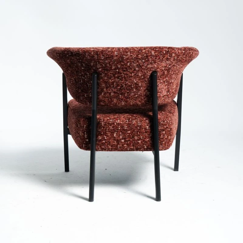 Single brick red Lounge Chair with Metal Frame best