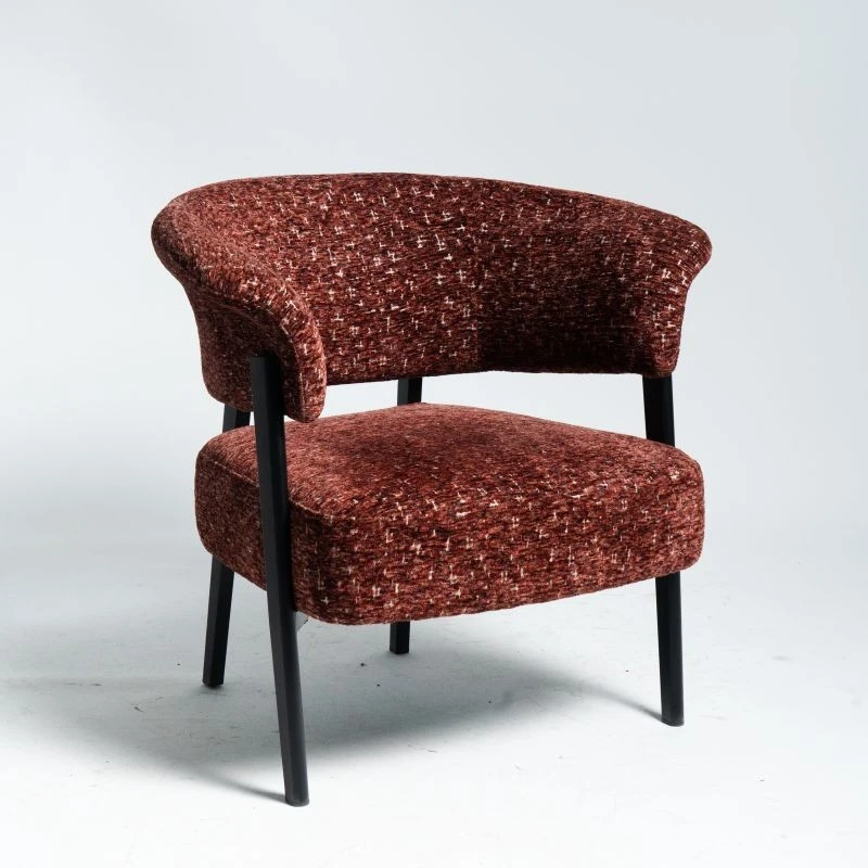 Single brick red Lounge Chair with Metal Frame suppliers