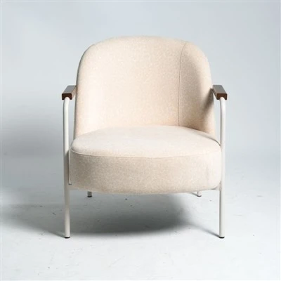 Lounge Chair with Wood Armrests